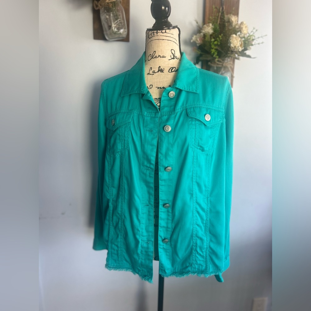 Chico’s Blazer Jacket Raw Hem Simple Basic Effort… - image 2